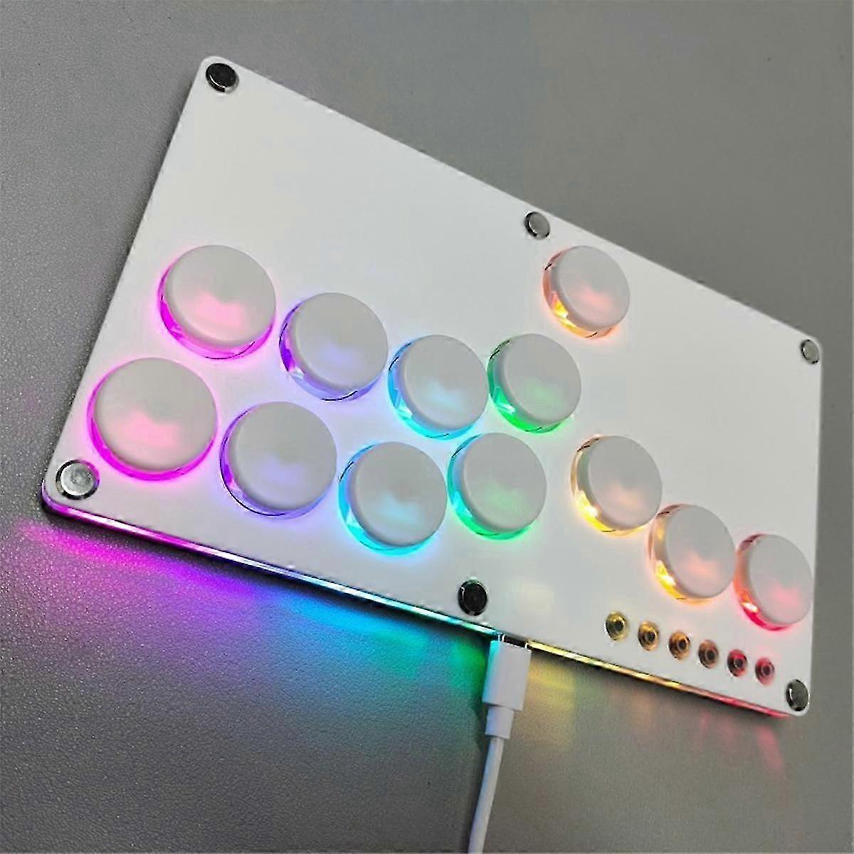 Flatbox Arcade Fighting Game Encoder Controller Xinput/dinput Mini Console // White Key