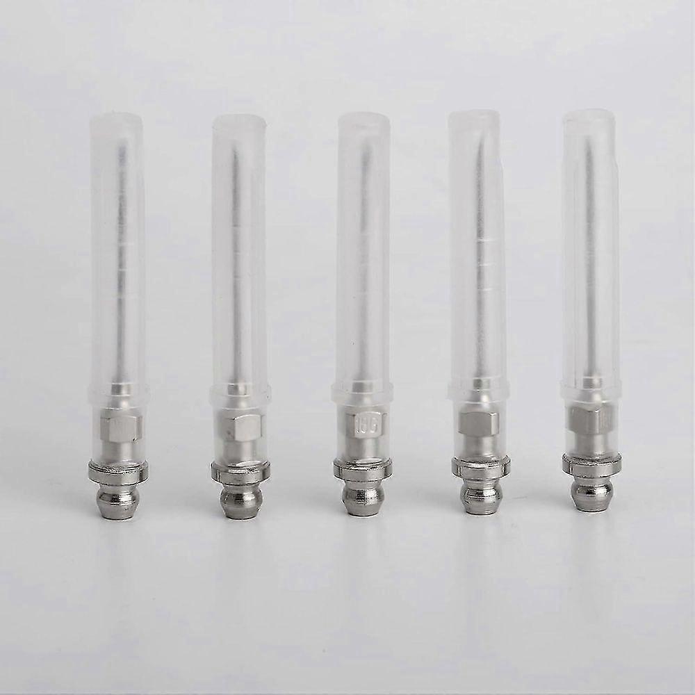 5pcs Grease Injector Needle, Mini Bearing Grease Needle Nozzle Portable and