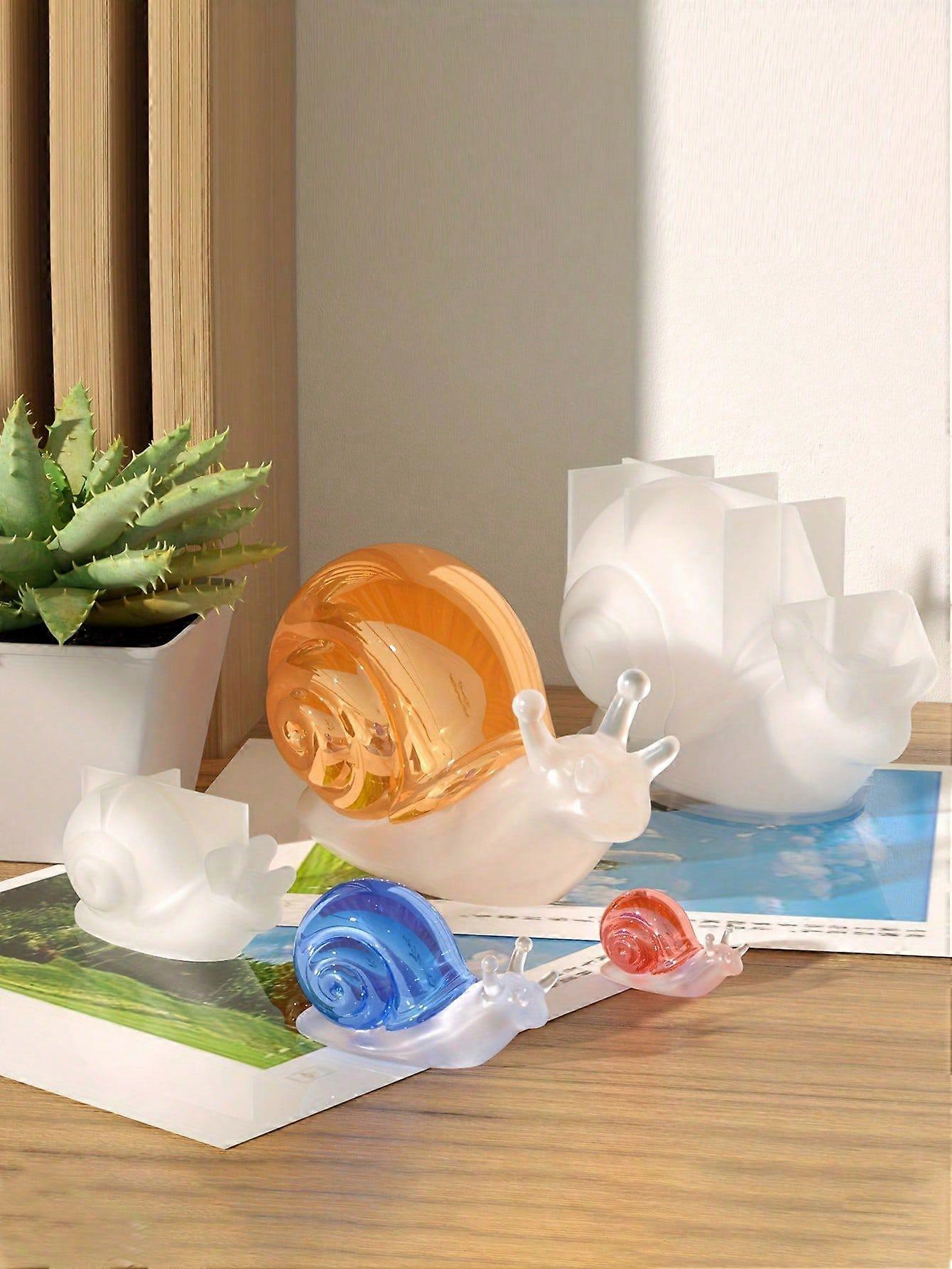 1 قطعة 3D راتنجات الايبوكسي العفن سيليكون الحلزون العفن مع أحجام مختلفة لهدية عيد الحب ، ديكور سطح المكتب ، زخرفة المنزل