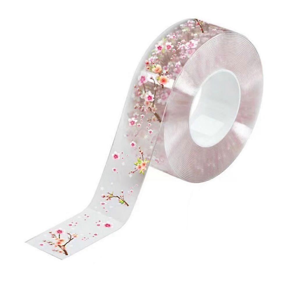 Adhesive Tape Waterproof Transparent Flower Print Cuttable Sealing Corners Seams Caulk Tape Flexible Corner Sealant Tape