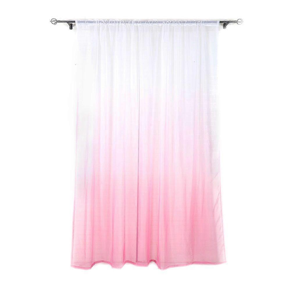 Gradient Sheer Rod Pocket Window Cortina dormitor Balcon drape Perdea (gradient roz)