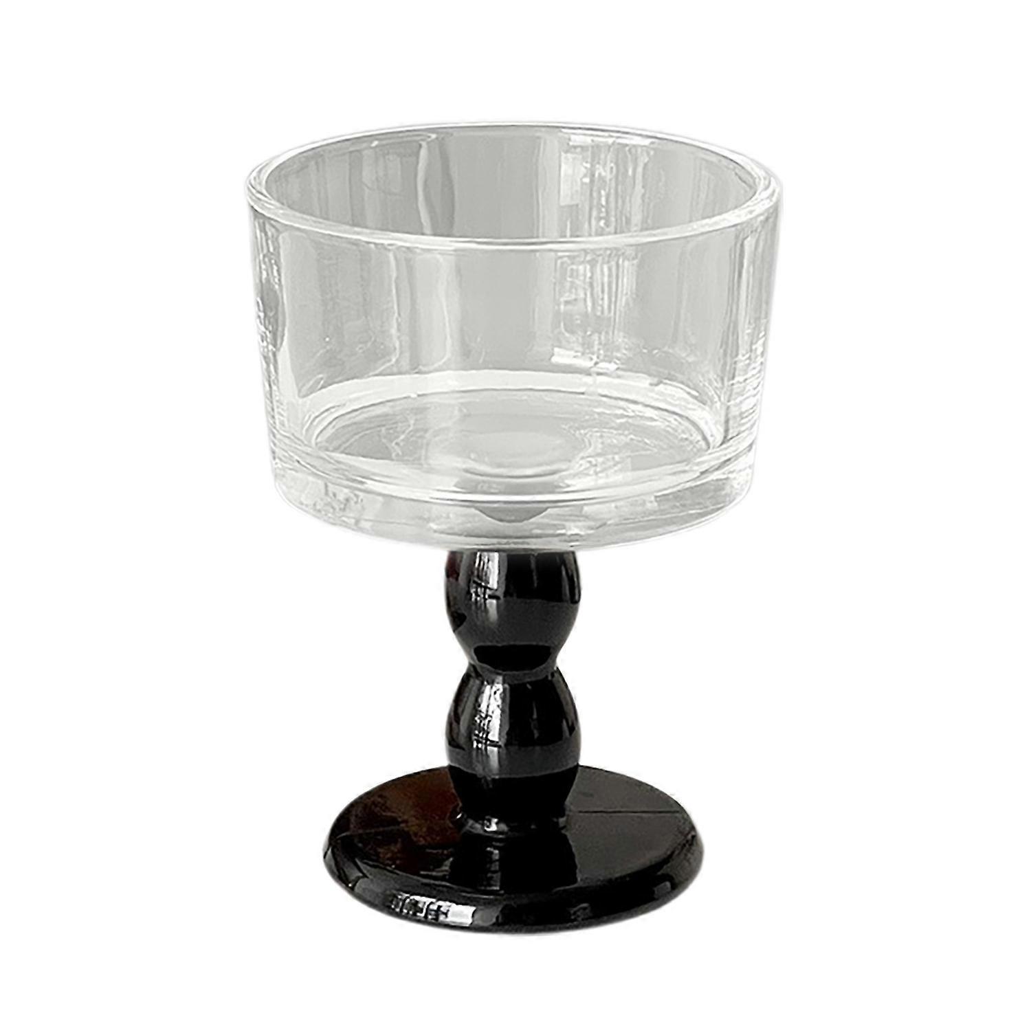 [安德在线]【黑色高脚杯-光面+泡沫箱】高脚玻璃杯香槟杯高级感ins风红酒葡萄酒杯