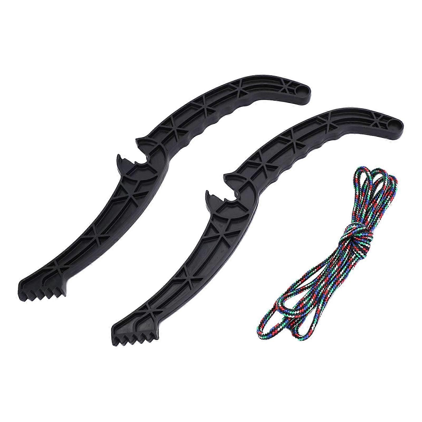 1ペアスキーそりブレーキパッドグラススライド屋外スポーツそり用滑り止め