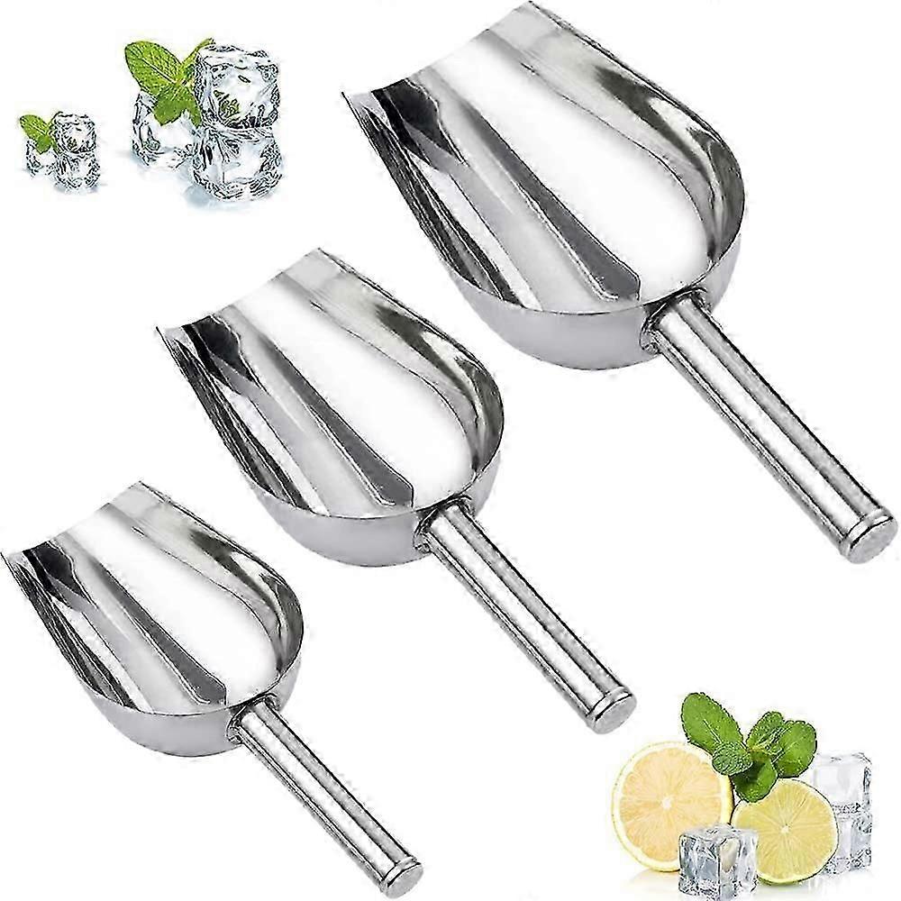 Multifunctionele RVS ijsschepset, 3 maten, 3 stuks