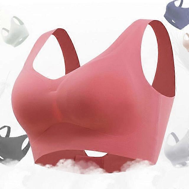 Women's Wireless Bras Full Coverage Pure Color Pull-on Closure Nylon Sexy 1pc Bras & Bralettes Plus Size
