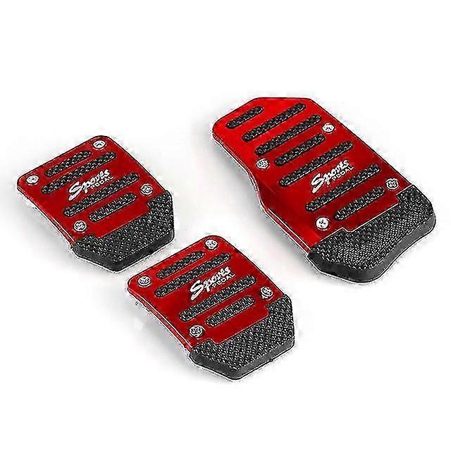 Rastp-3 Pcs/set Universal Aluminum Manual Series Automatic Non-slip Car Pedal Cover Set Kit Rs-enl018 - Pedals