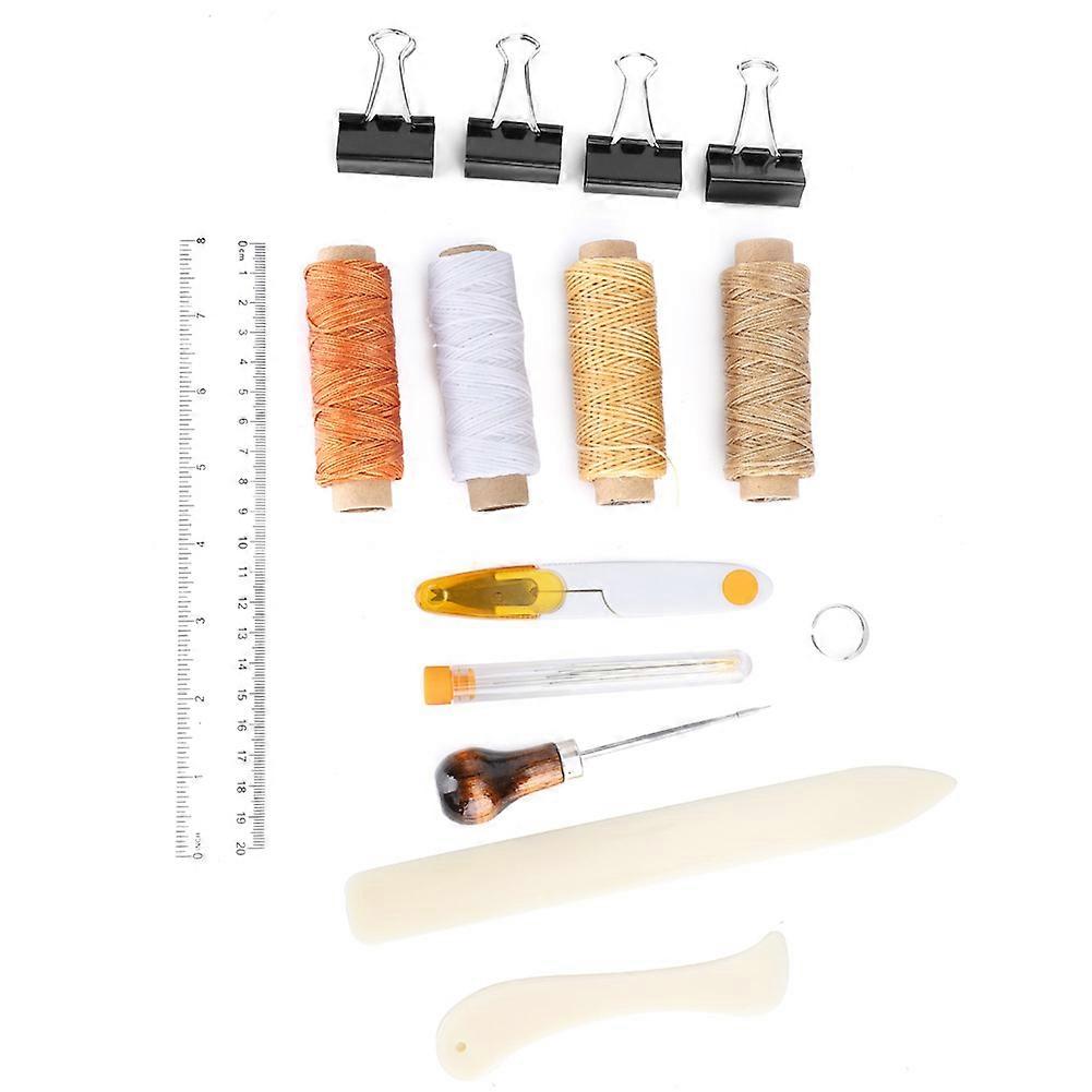 DIY Handwork Craft Leather Hand Sewing Tools Needle Thread Thimble Clip Kit