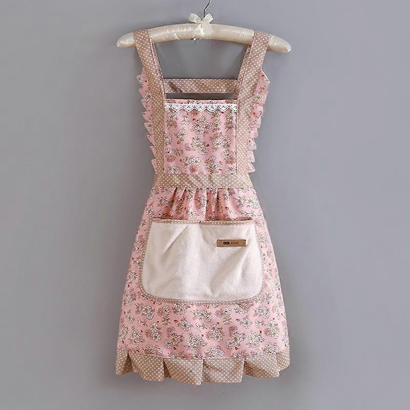 Canvas Floral Aapron Scrubable Durable Stain Rresistant And Wear-Resistant For Kitchen Home And Work Aprons Nice Apron Kitchen
