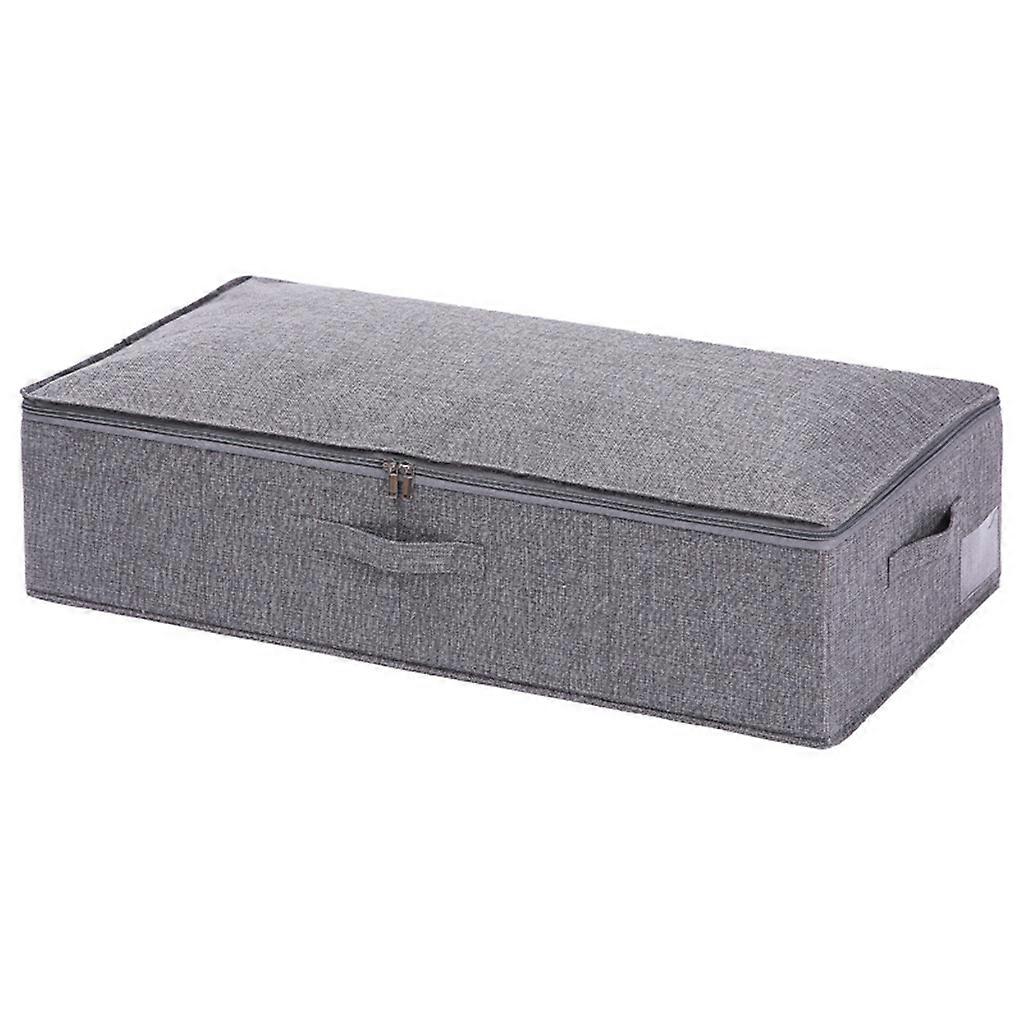 Under Bed Storage Containers Blankets Cloth Shoes Organizer Box with Lids XL Dark Gray