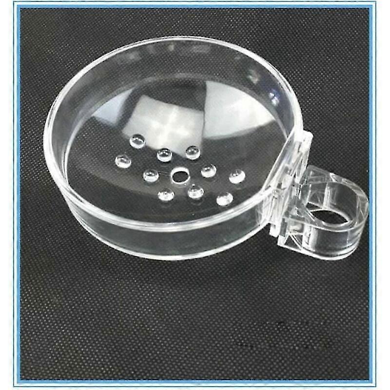 ABS Plastic Transparent Bread Room Soap Dish,Round,10.5*10.5*4cm
