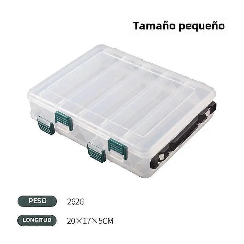 Double Sided Large Fishing Box with 10/14 Compartments for Saltwater Fishing Bean Storage and Casting Fracture Resistant