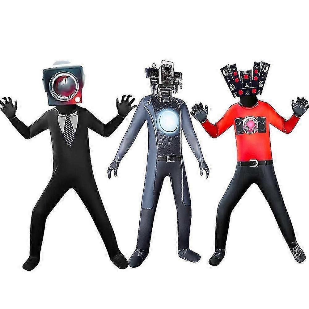 ハロウィーンスキビディトイレゲームロールプレイングコスチュームトイレマンコスプレジャンプスーツ