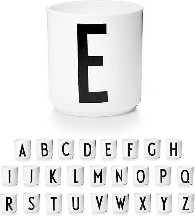 Letter coffee cup / letter Mug simple styleLetter E