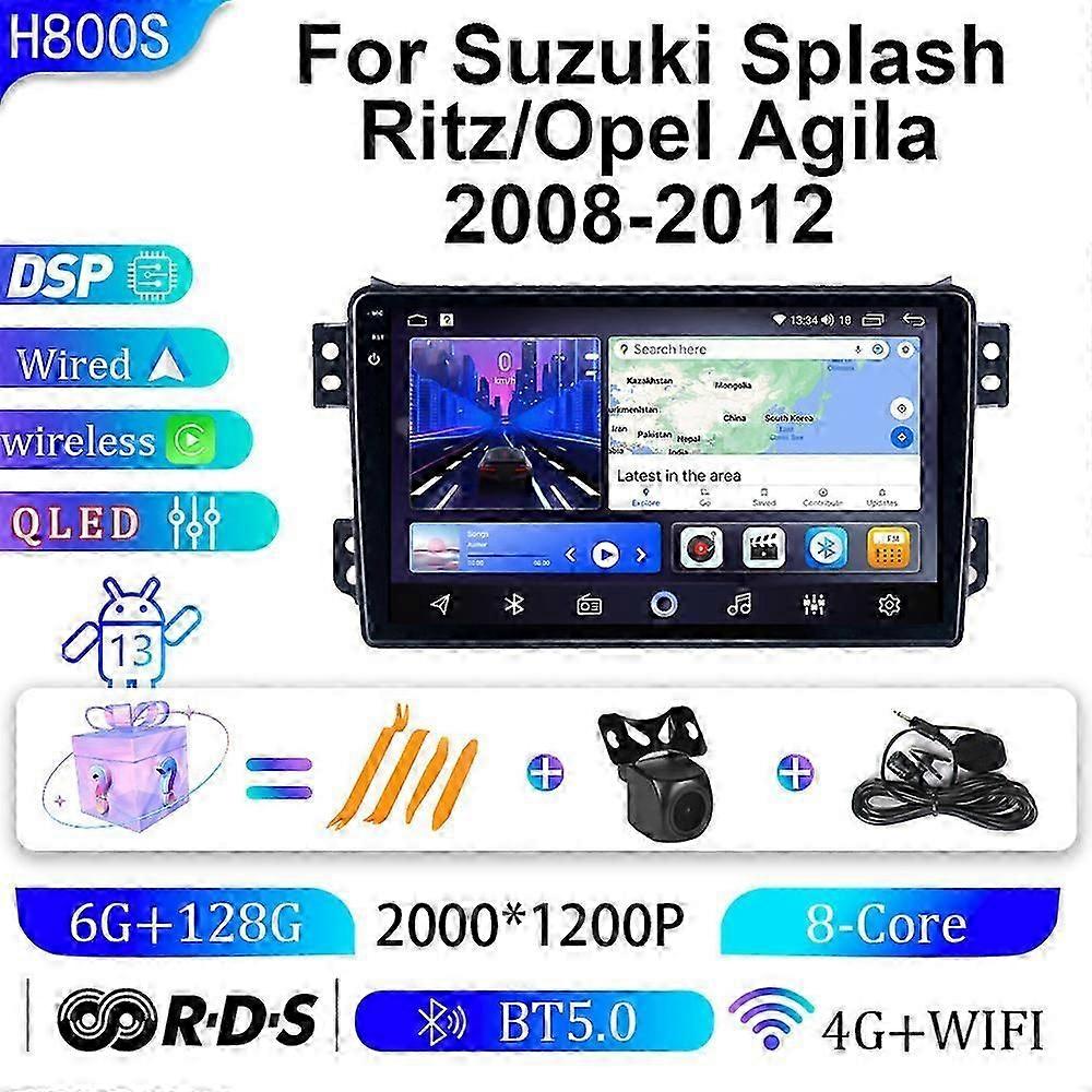 Suitable for Suzuki Paixi 08-12 car mounted Android large screen navigator GPS navigation all-in-one machine-2K