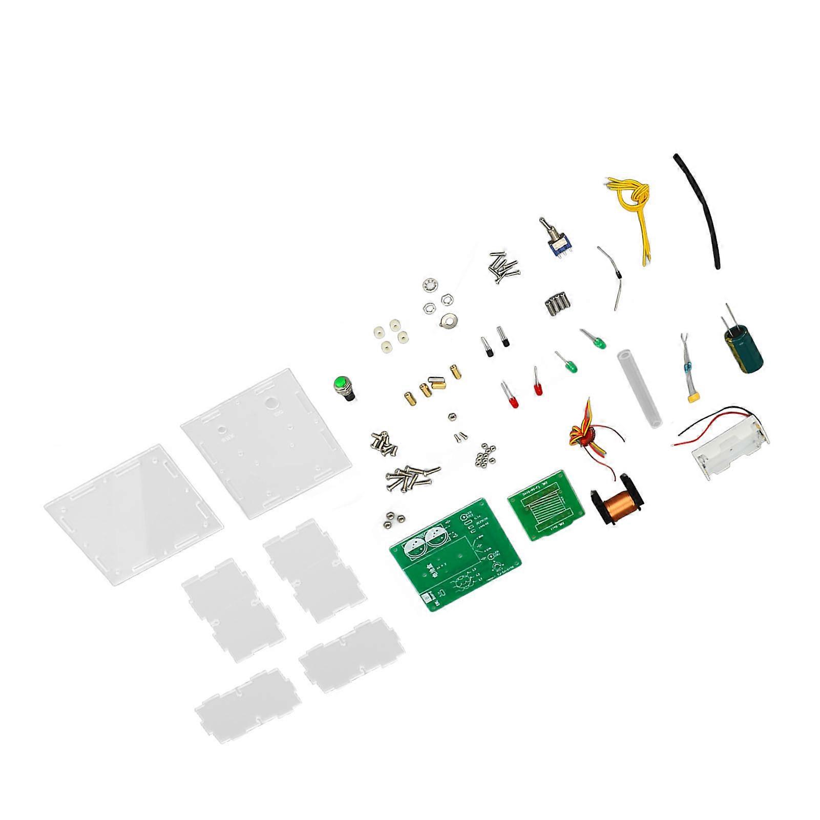 High Voltage Electromagnetic Gun DIY Kit Coil Voltage Booster Gun Toy Kit for Teaching 100V 