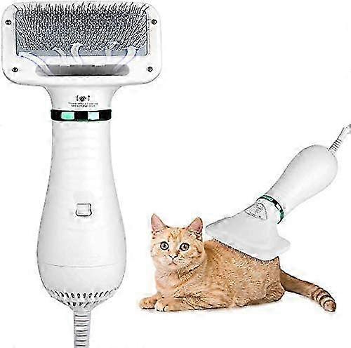 Brosse à poils d’animaux 2 en 1, sèche-cheveux pour animaux avec poignée ergonomique, 2 températures, adapté aux chiens et aux chats