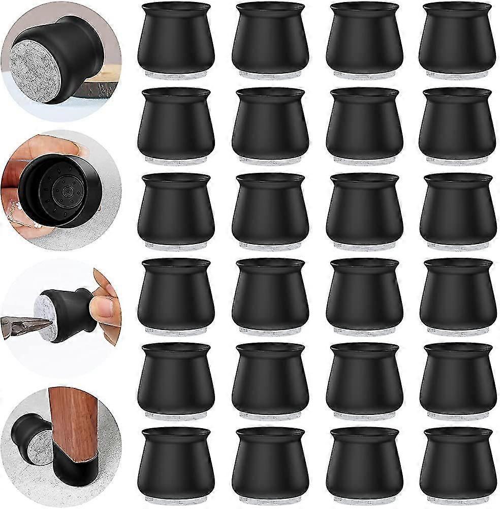 椅子脚プロテクター、堅木張りの床用24個。シリコン製椅子脚