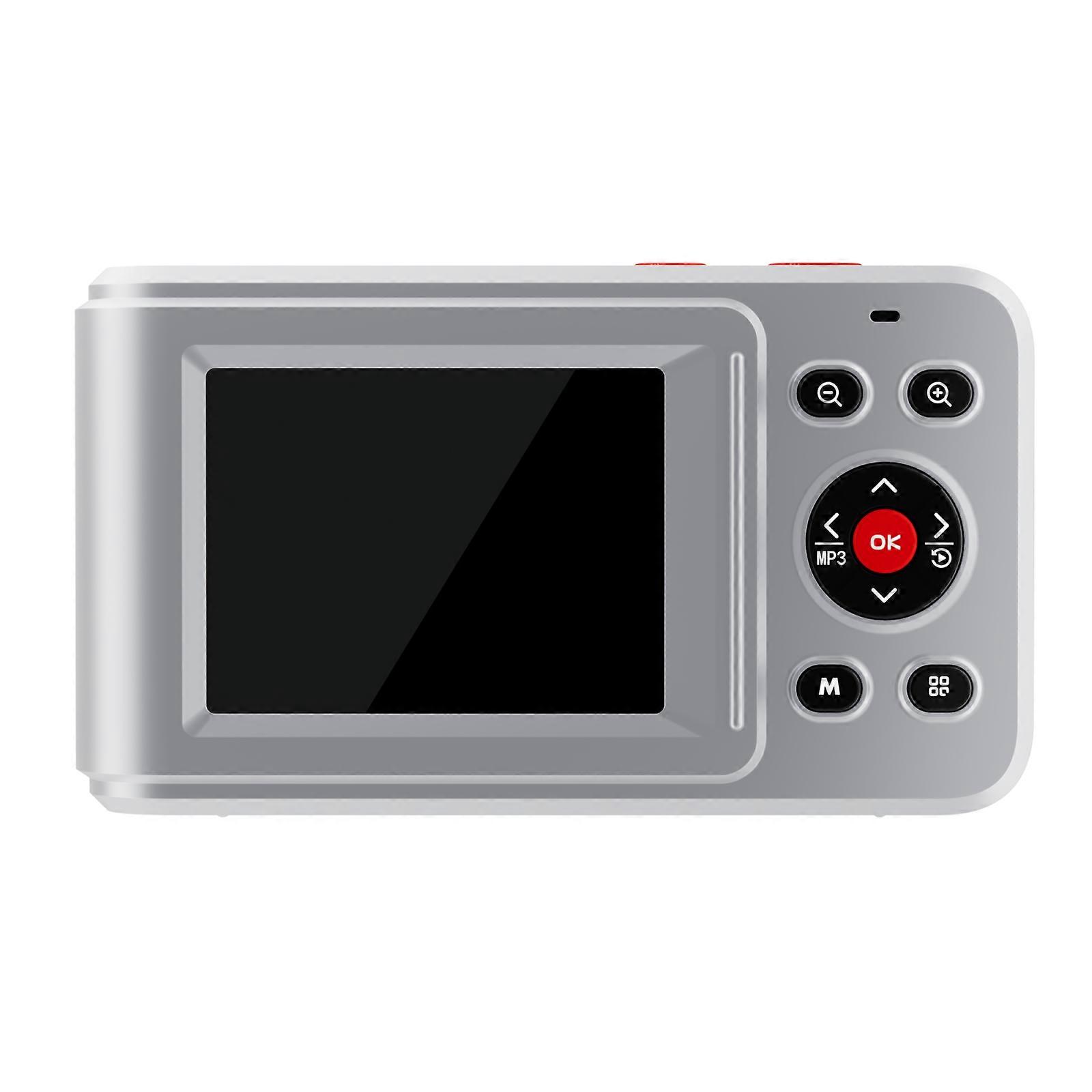 XJ02 High Resolution Digital Camera with Double Viewing Screens & Music Player Option Compact Digital Camera for Travel  Silver