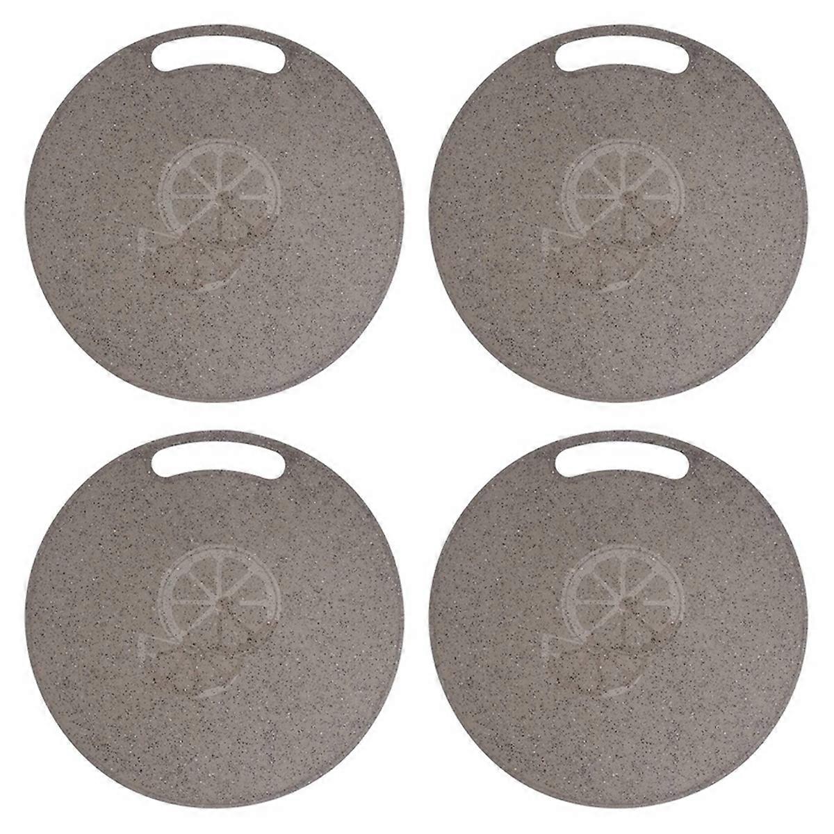 4X Cutting Board Plastic Kitchen Cutting Board Round Baking Board Fruit Vegetable Cutting Board wit