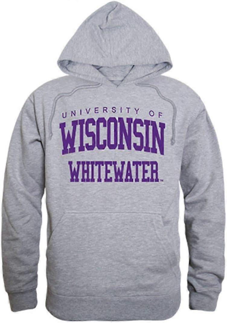 UWW University of Wisconsin Whitewater Game Day Hoodie Sweatshirt Heather Grey