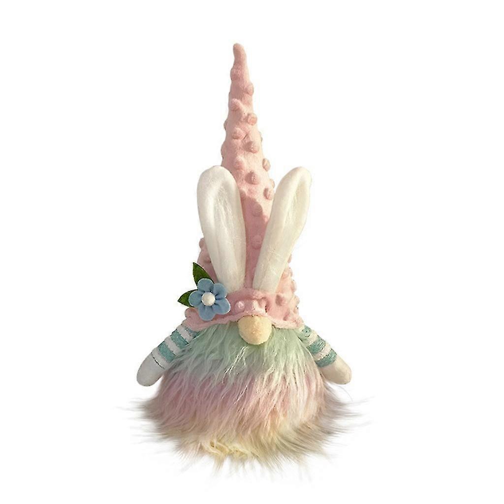Easter Bunny Gnome Wearing Hat Spring Decorative Doll Kid Gift
