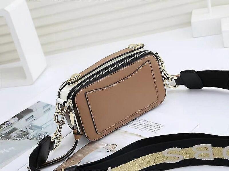 תיק נשים יוקרתי מעצב תיק מצלמה רצועת כתף רחבה כתף אחת תיק Crossbody עור עור מיני תיק לנשים