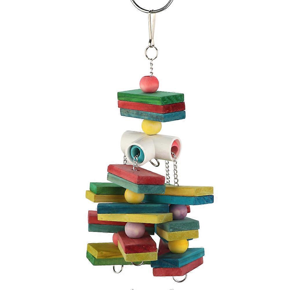 Parrot Toy Bird Chewing Toys Hanging Parrort Toy Playing Toy with Hanger
