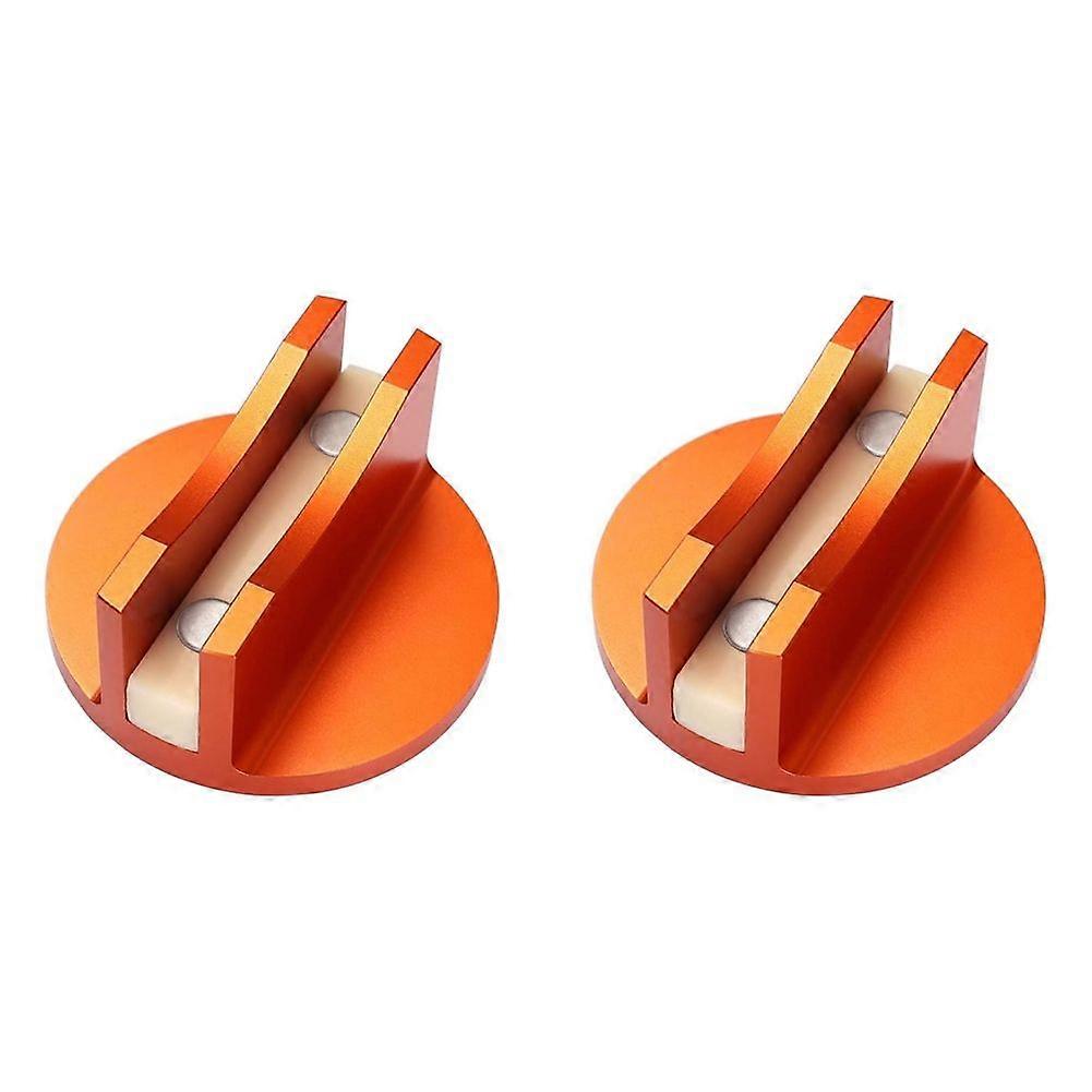 2PCS with Large Slotted Aluminum Grooved Magnetic Jack Pad