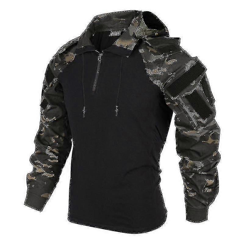 2025 Άνδρες Tactical Shirt Us καμουφλάζ Στρατιωτική μάχη T-shirt Airsoft Paintball Camping Ρούχα κυνηγιού