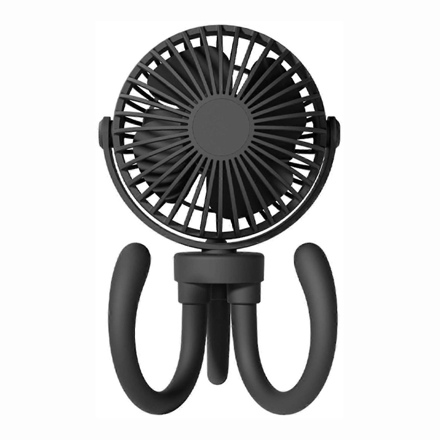 Handheld Portable Fan with Flexible Stand (Black)