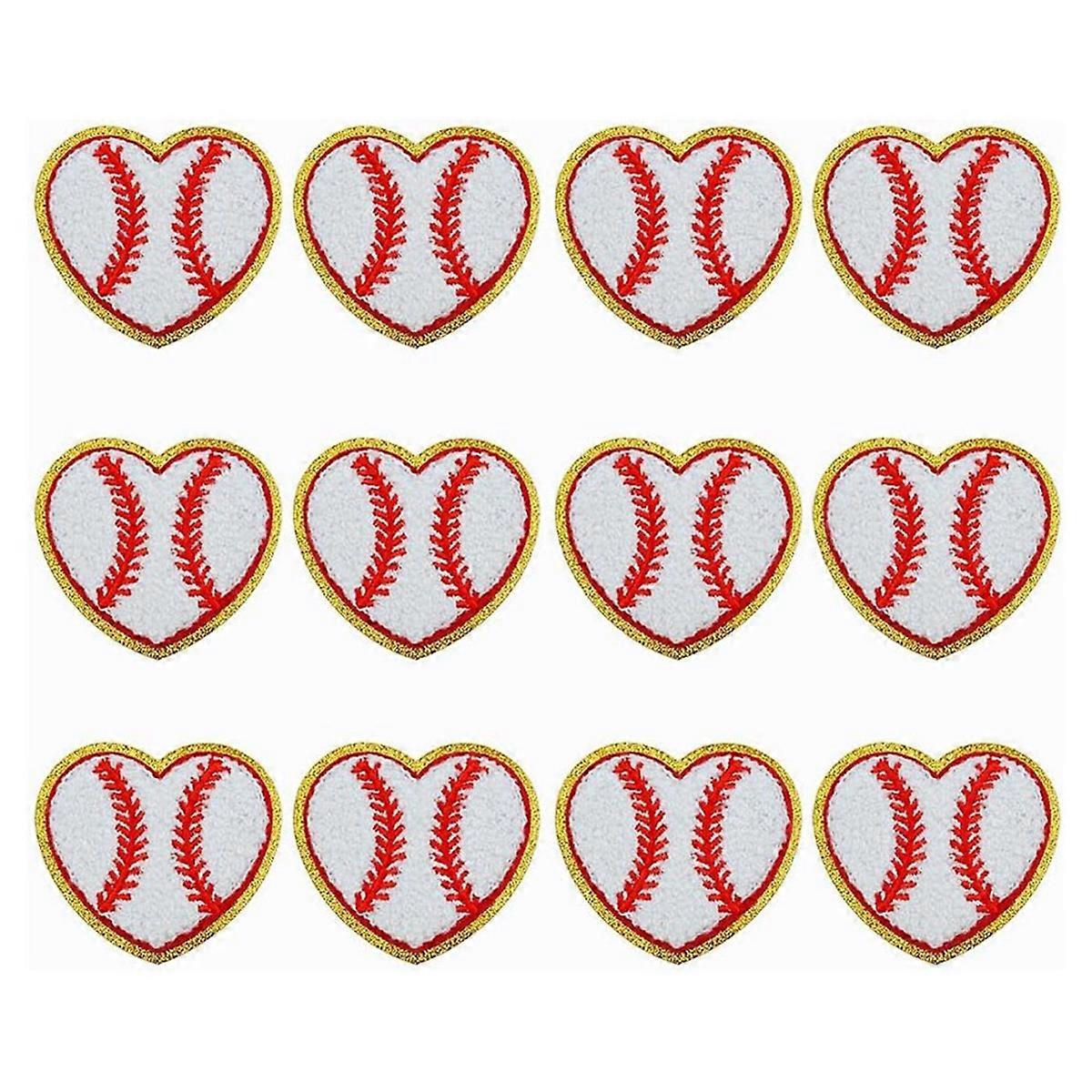 Baseball Heart Patch Baseball Applique for DIY Decorative Clothing