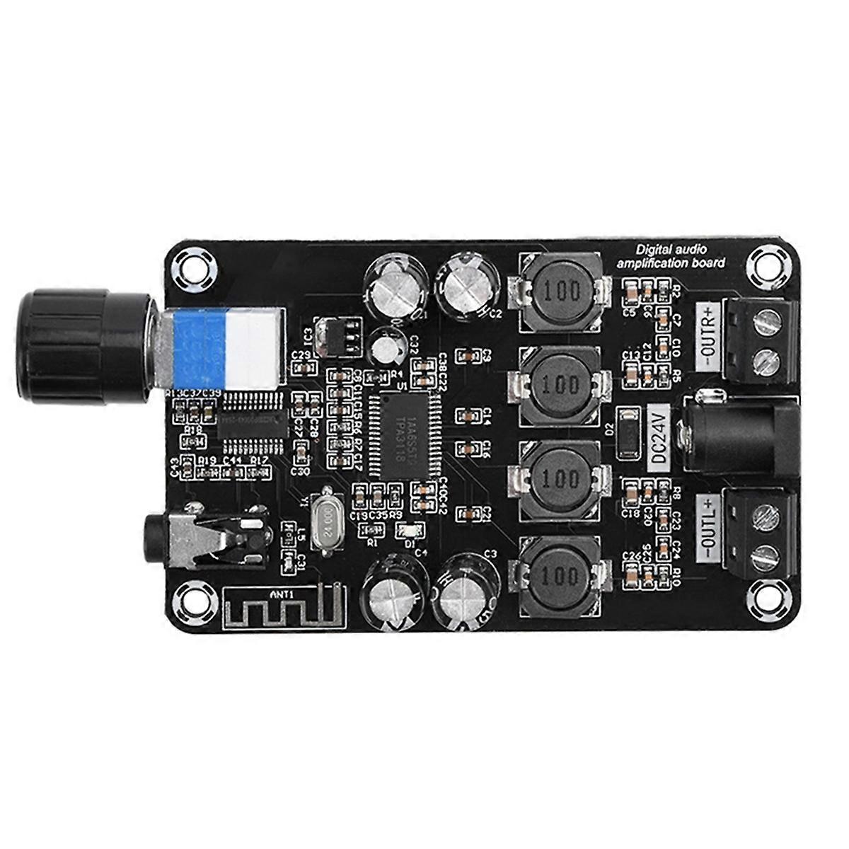 DC12V-24V Class D Amplifier Module 50Wx2 HiFi Stereo Bluetooth 5.0 Audio Amplifier Volume Adjustable