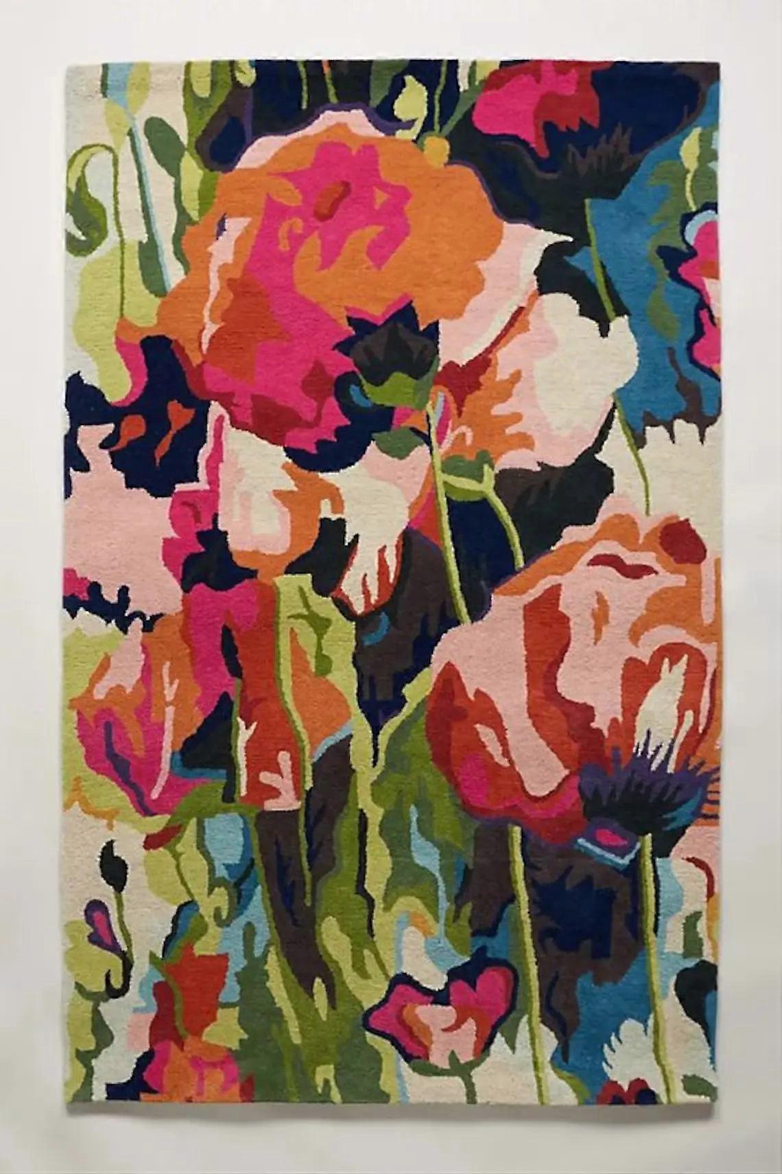 Cassia Hand Tufted Floral Area Rug For Living Room & Bedroom - Pink (