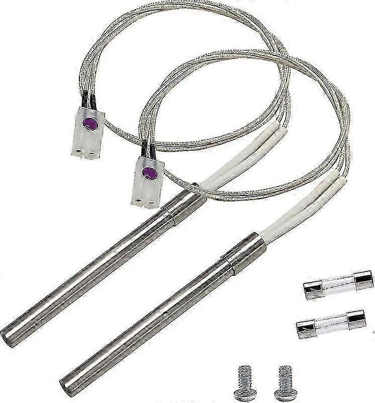 2 confezioni di sostituzione dell'accenditore a pellet grill aggiornato per fumatori Pit Boss Camp Chef, kit di parti dell'accenditore Hot Rod con fusibile da 2 pezzi, 200 W 120 V