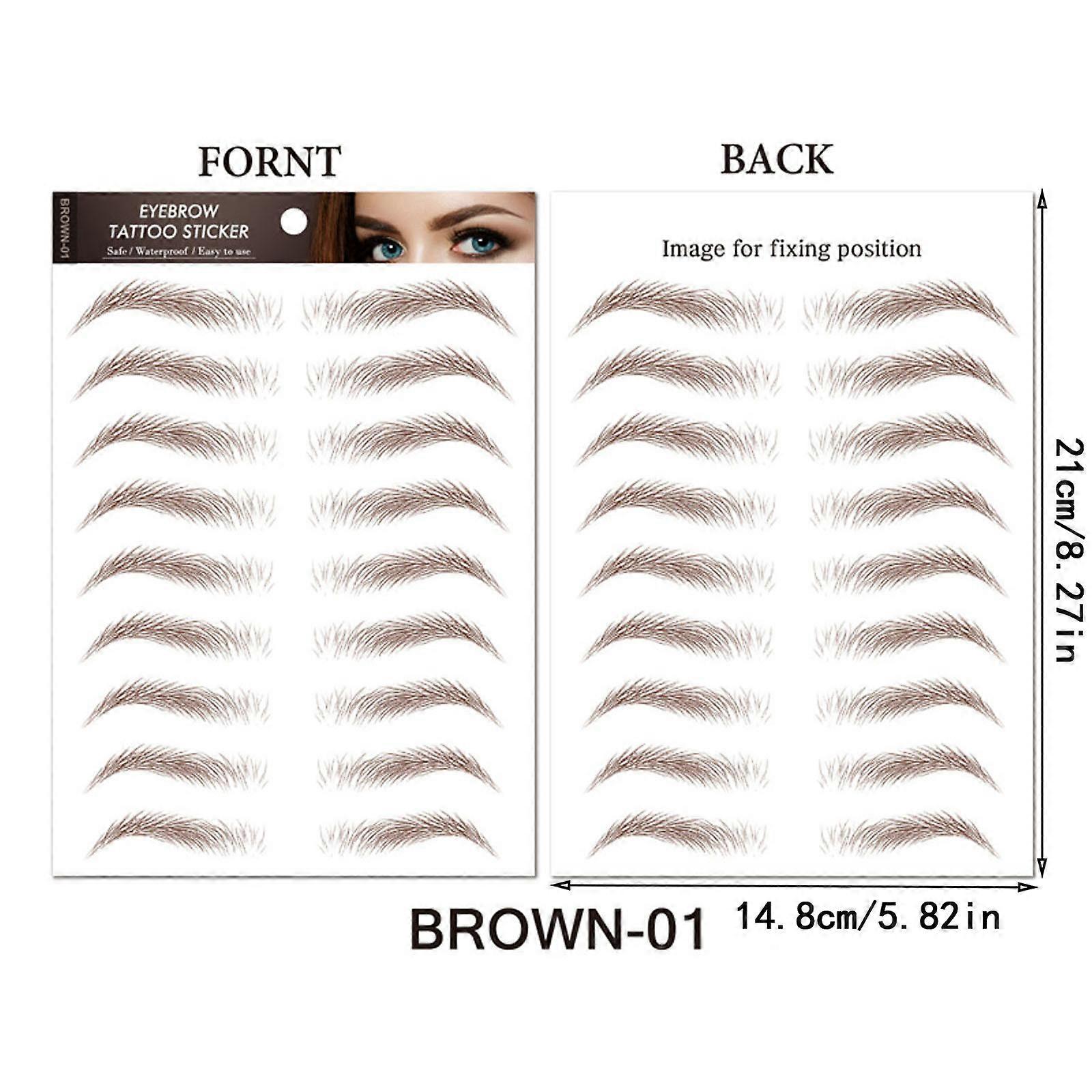 Simulated Waterproofed Eyebrow Stickers Eyebrow Tattooed Stickers Environmentally Friendly Lazy Eyebrow Patches WU610