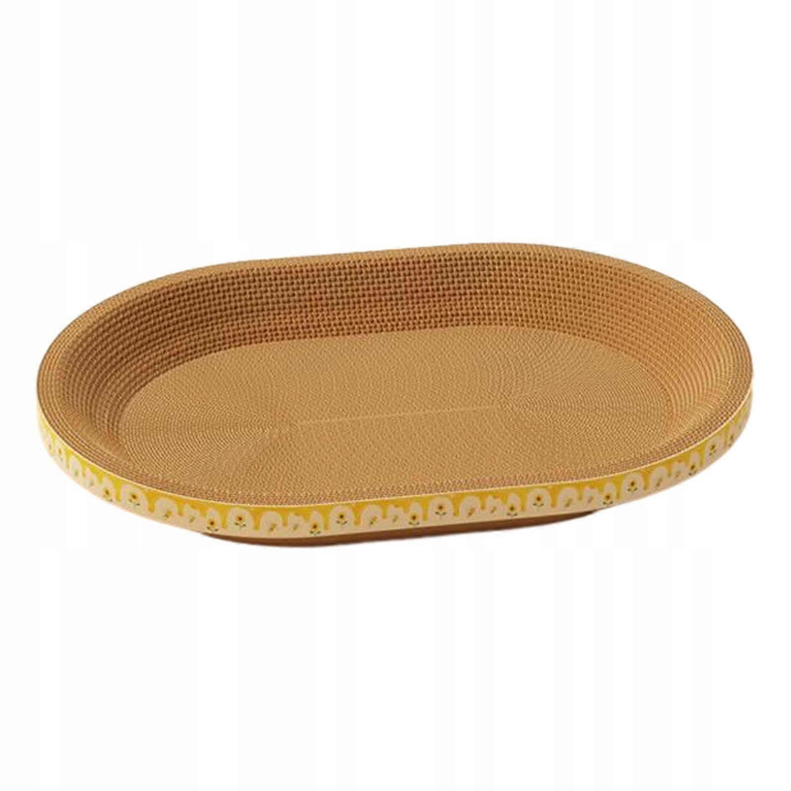 楕円形の猫のスクラッチャーベッドインタラクティブおもちゃの家具45cmx31cmx10cm