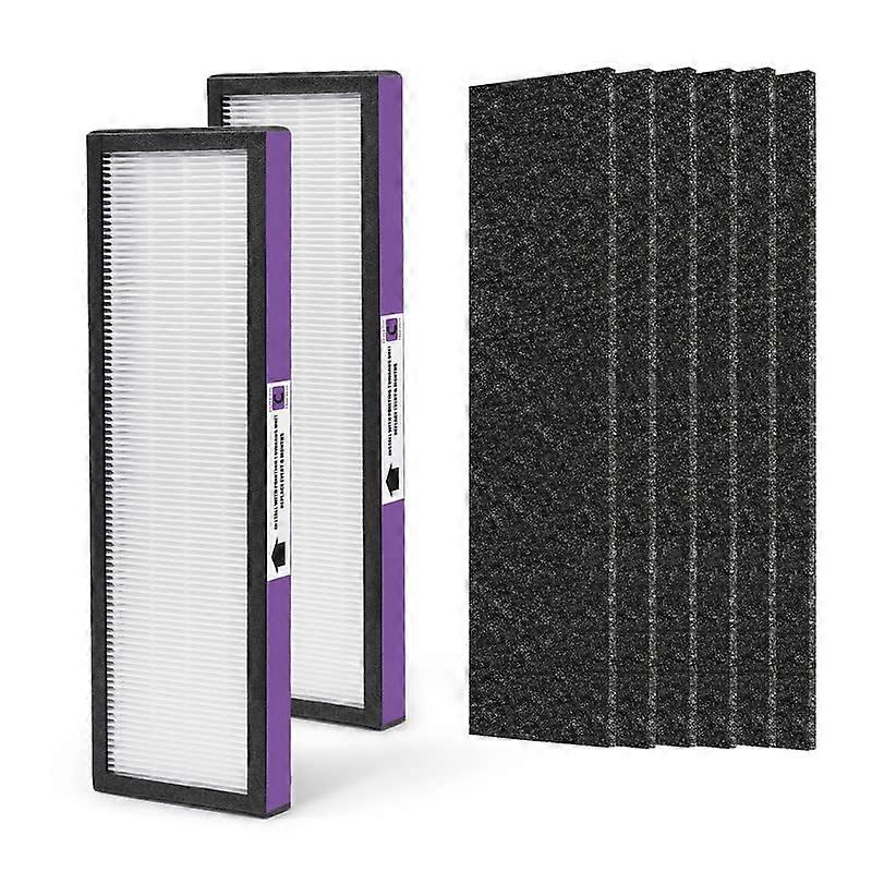 FLT5250PT Replacement Filter Compatible With Germ-Guardian AC5250PT AC5000E AC5300B Purifier, 2 HEPA And 6 Pre-Filter