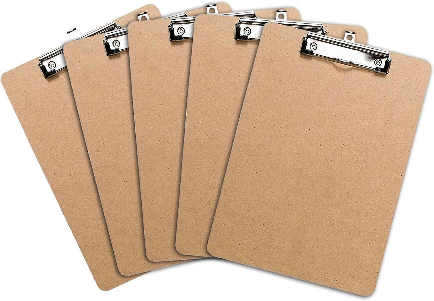 Clipboard (Set of 5) Eco-friendly Clipboard Set, Low Profile Clips Standard A4 Letter Size, Classroom Supplies