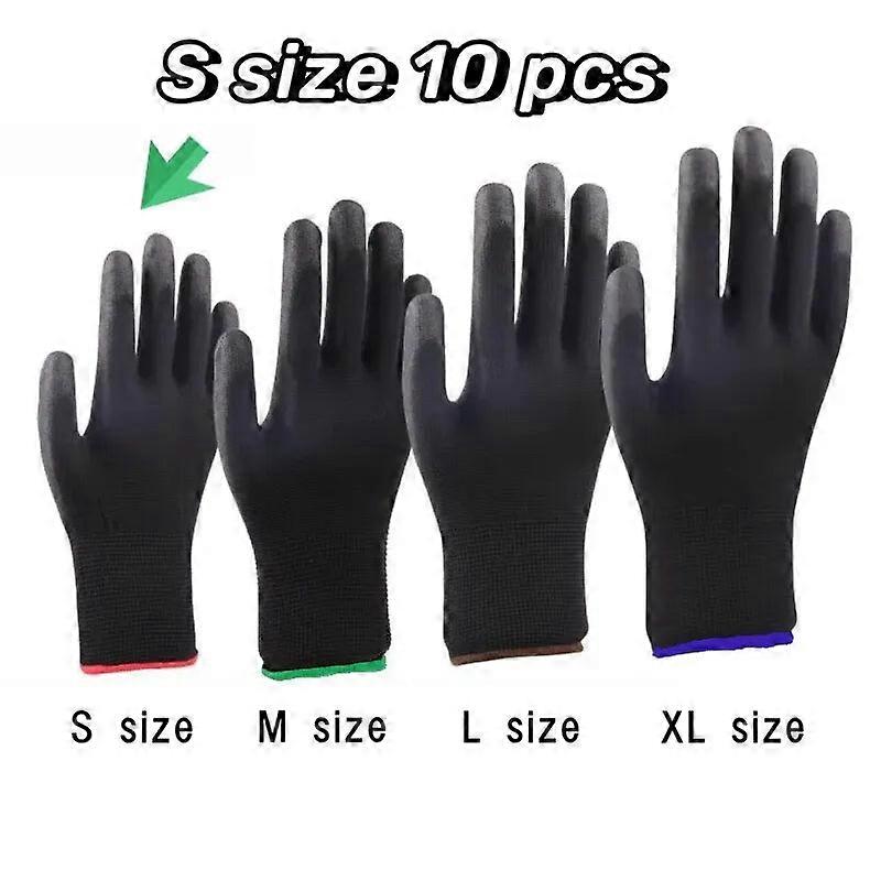 10 Pairs Durable Safety Gloves - Anti-slip, Wear-resistant, Esd Protection