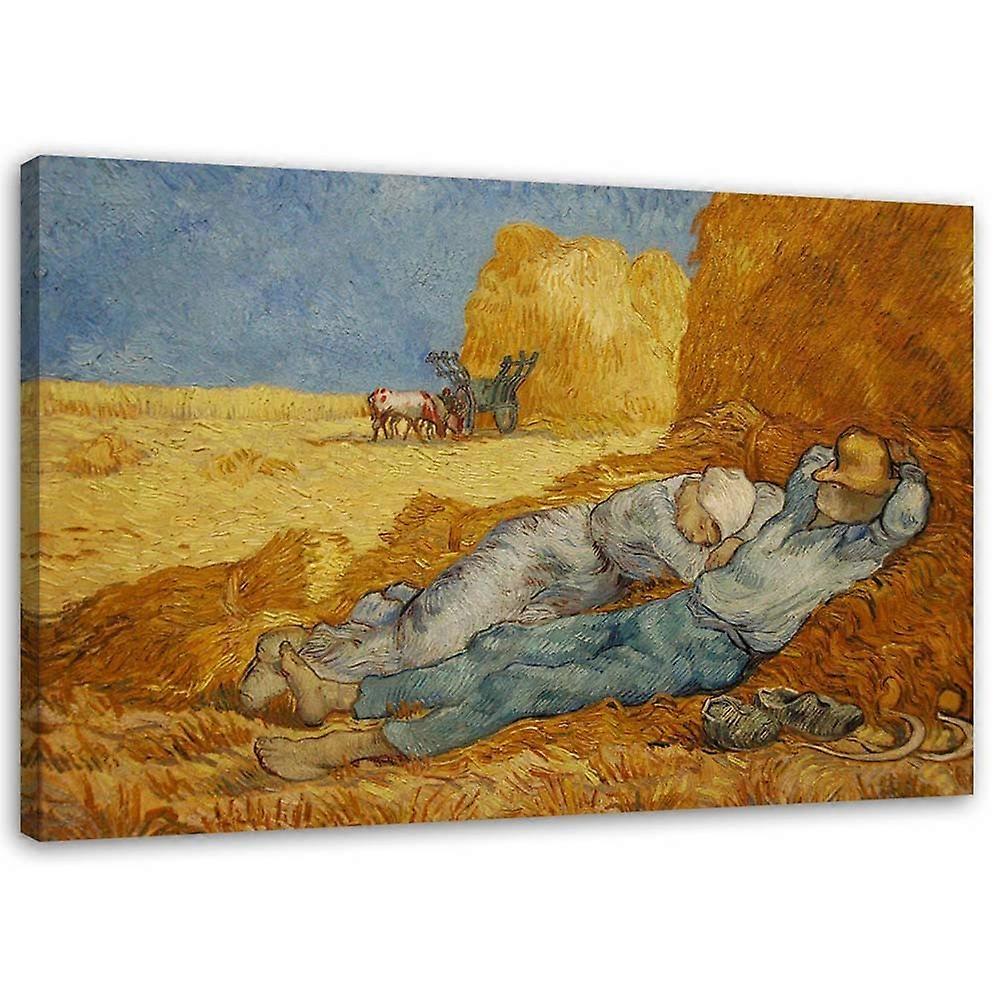 Quadro su tela, Siesta - Riproduzione di V. van Gogh - 100x70
