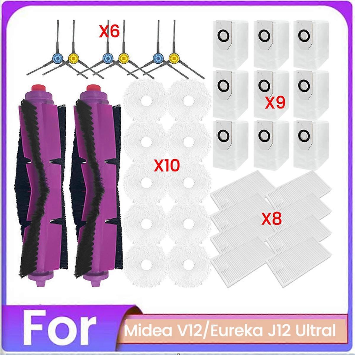 35PCS Vacuum Brush Dust Bag Filter and Mop Cloth Set for Midea Parts