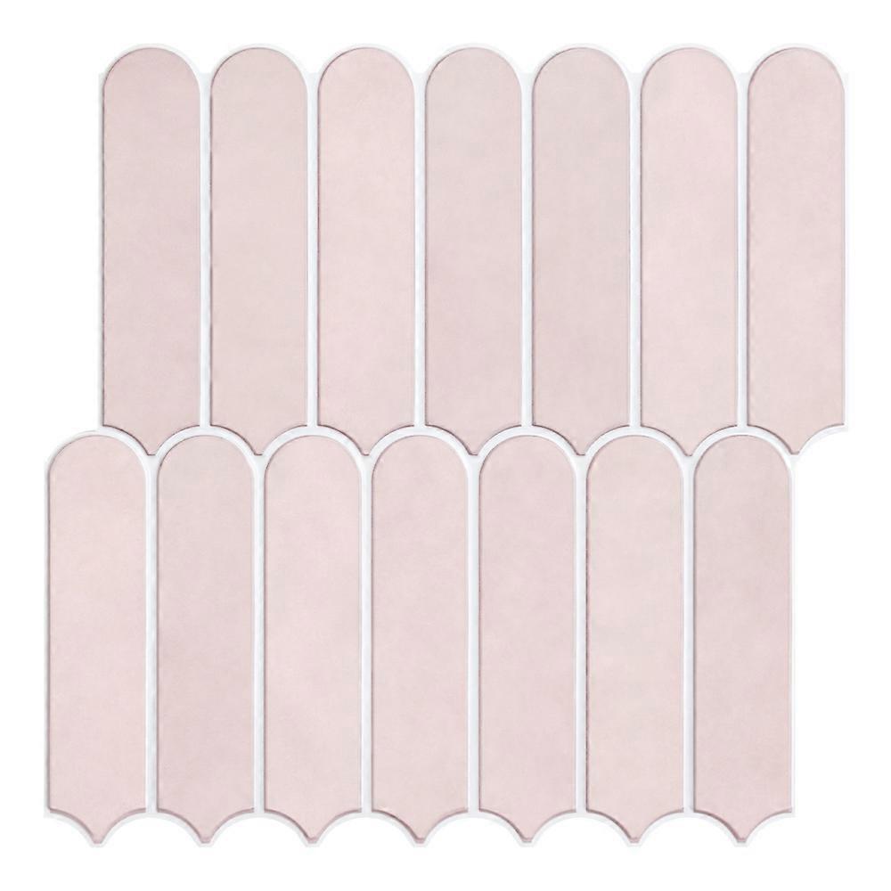 Fish Scale Tile Stickers – 10pcs Pink Self-Adhesive Waterproof TileStickers for Kitchen Wall Decor – 30x30cm