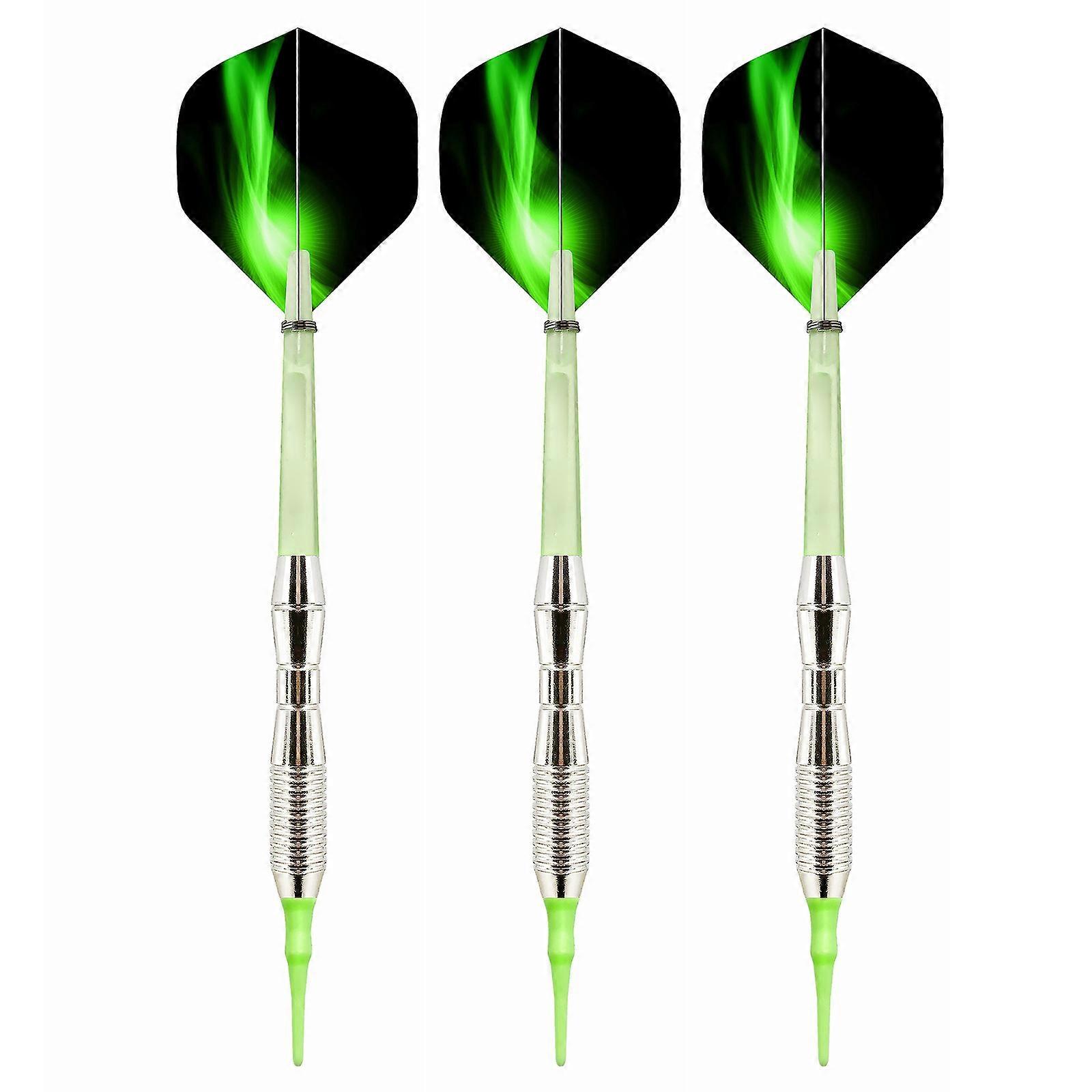 3Pcs Simple Indoor Plastic Tip Darts Professional Indoor Soft Tip Darts Flight for Electronic Dartboards Game Reliable  aurora green