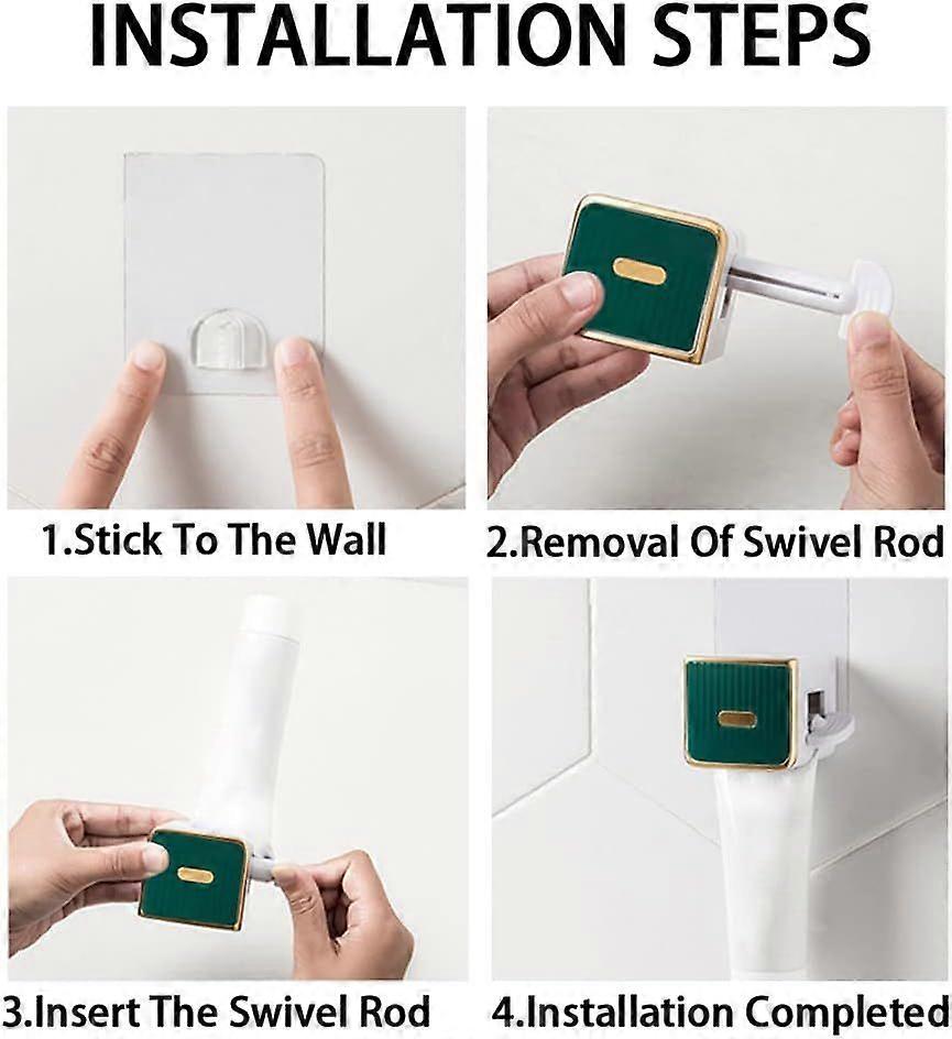 2 Pack Wall Mounted Toothpaste Dispensers