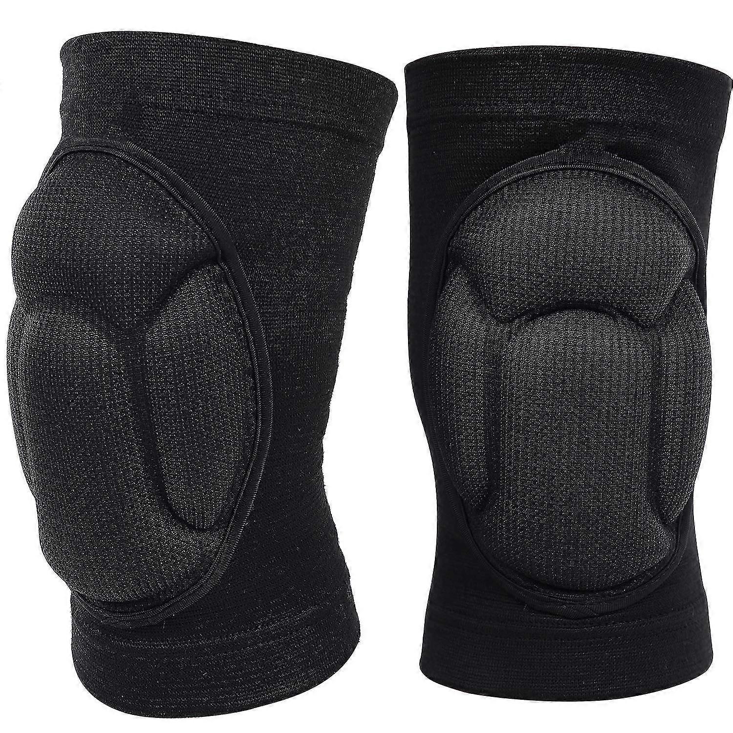 Volleyball Knee Pads Compatible With Men Women, Thick Sponge Collision Avoidance Warm, Anti-slip Knee Sleeve, Compatible With Football, Yoga, Dance, W