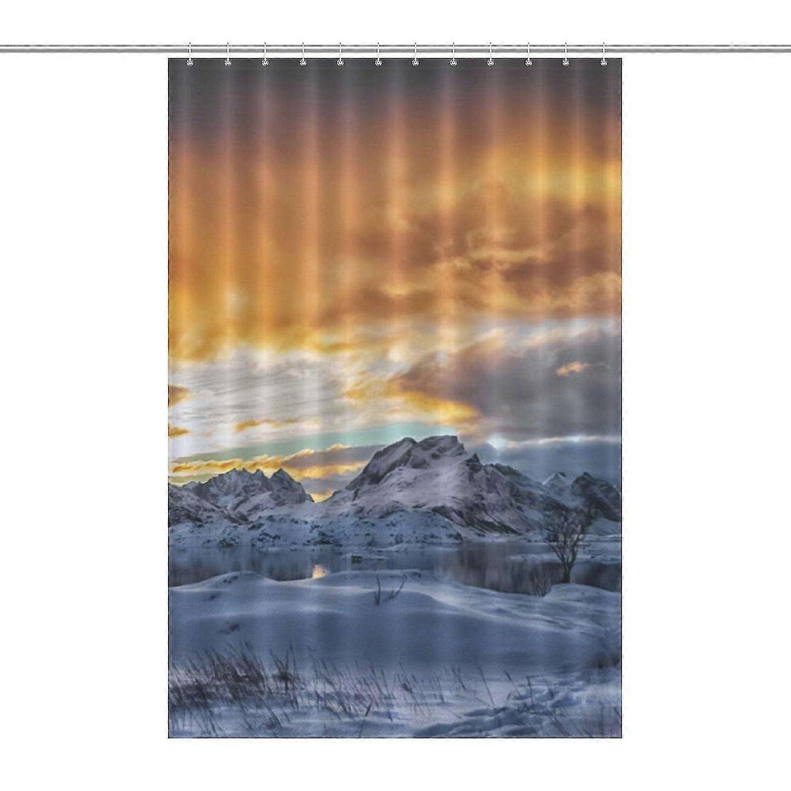Snow Capped Mountain Shower Curtain