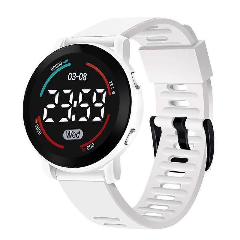 Juvenile Multifunctional Electronic Watch Sports Waterproof Fall Proof Ultra Clear Round Screen Kid LED Digital Clock