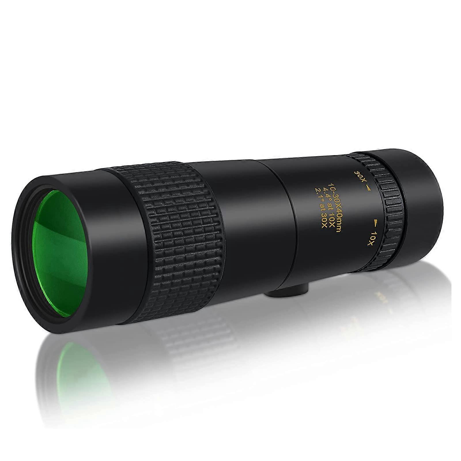 10-30x Zoom Monocular with Bak4 Prism, Dual Focus, Compact Design for Outdoor Hunting and Bird Watching