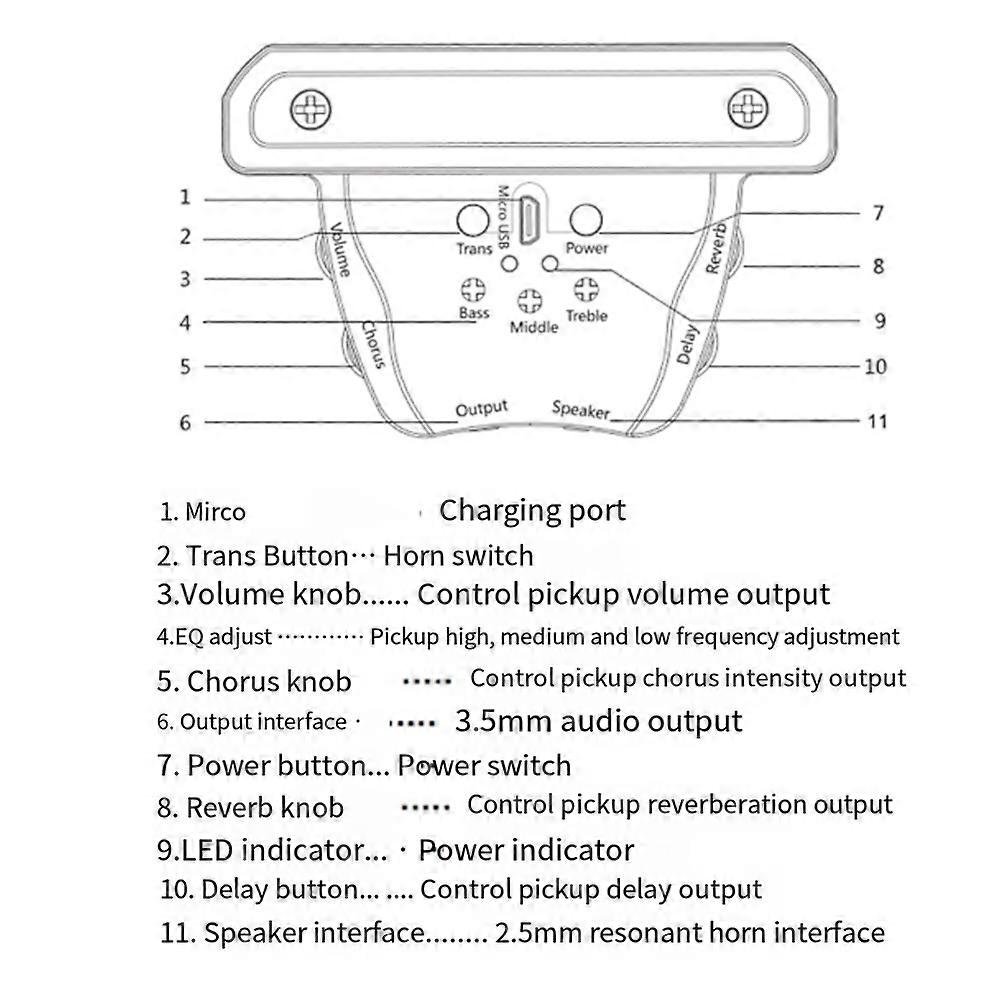 JS-APE301 Akustikgitarre Vibration Pickup Vibration Musikinstrument Zubehör