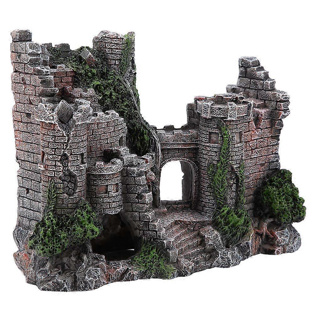 Fish Accessories Decor 21×15×9 Simulation Resin Hideout House Fish Aquarium Ornaments Decor